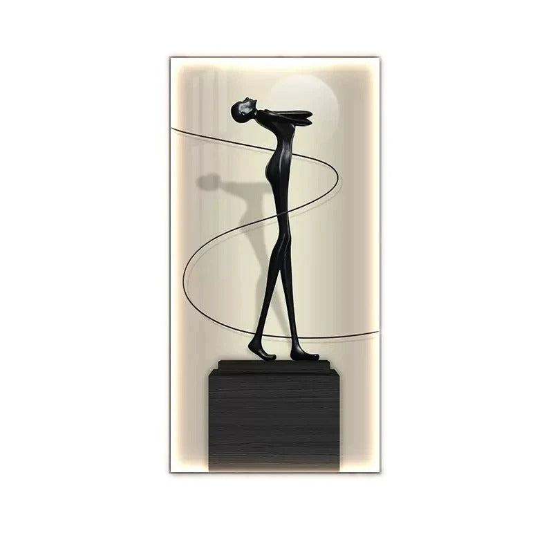 Lampada da parete a LED con ritratto di figura astratta moderna