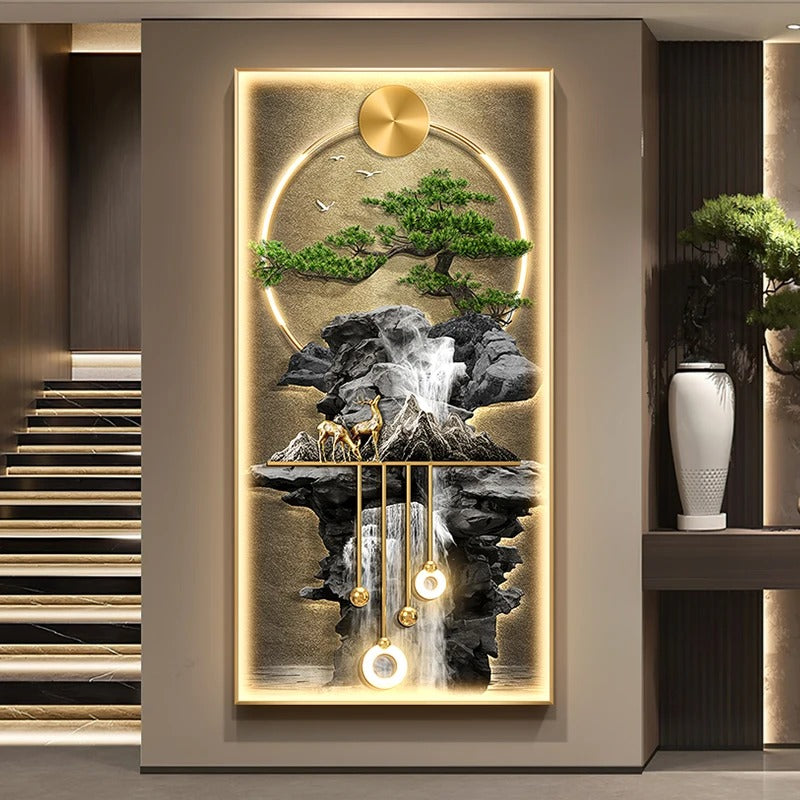 Quadro Luminoso LED 3D "Armonia Naturale"
