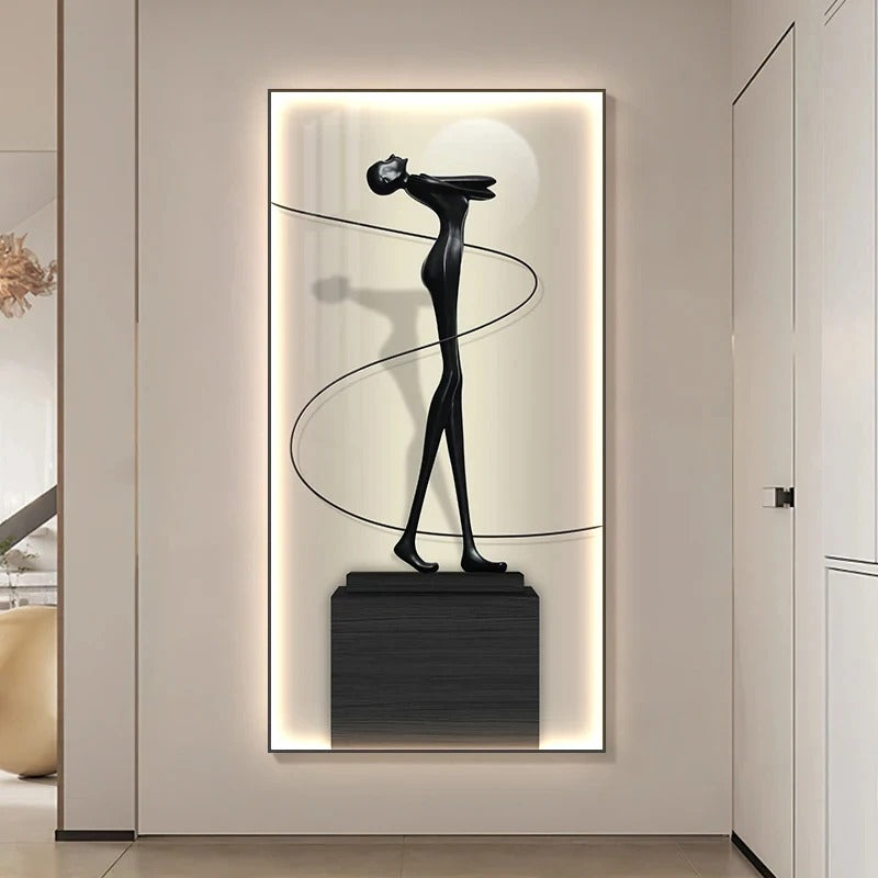 Lampada da parete a LED con ritratto di figura astratta moderna