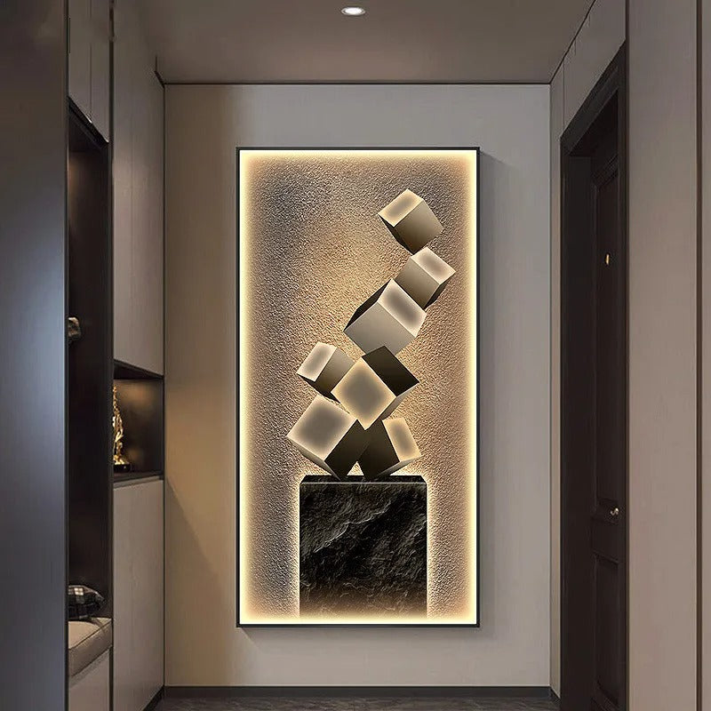 Quadro Decorativo Moderno con Illuminazione a LED