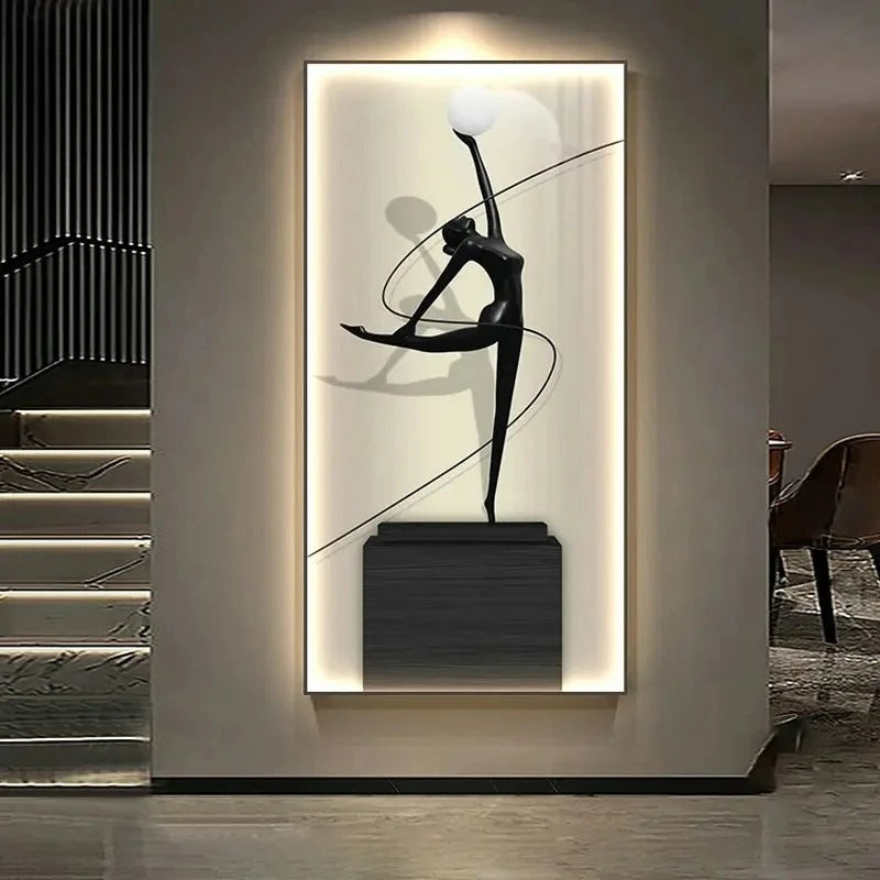 Lampada da parete a LED con ritratto di figura astratta moderna