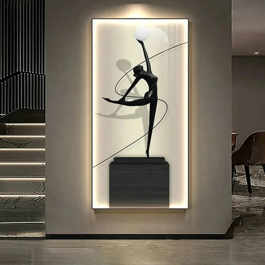 Lampada da parete a LED con ritratto di figura astratta moderna