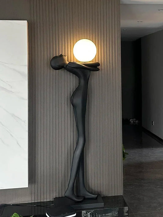 Lampada da Terra Scultorea Eclissi di Luce