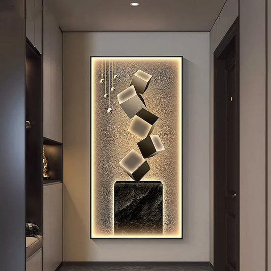Quadro Decorativo Moderno con Illuminazione a LED