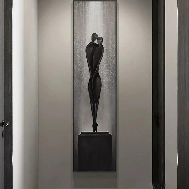 Arte murale astratta con illuminazione LED integrata